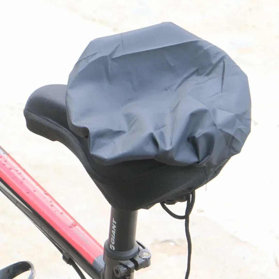 Sadelskydd på cykeln, sedd från sidan
