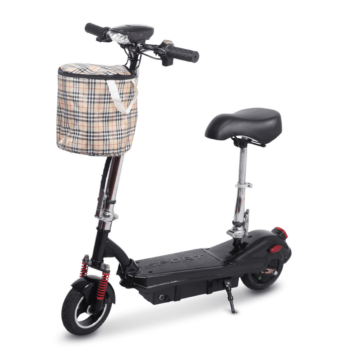 SEEDREAM M5 elsparkcykel snett framifrån i färgen svart