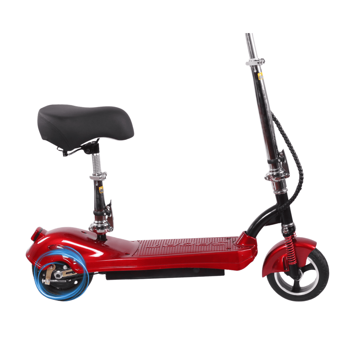 SEEDREAM M5 elsparkcykel sedd från andra sidan i färgen röd