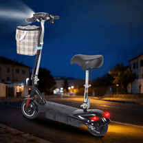 SEEDREAM M5 elsparkcykel snett framifrån i kvällsmiljö