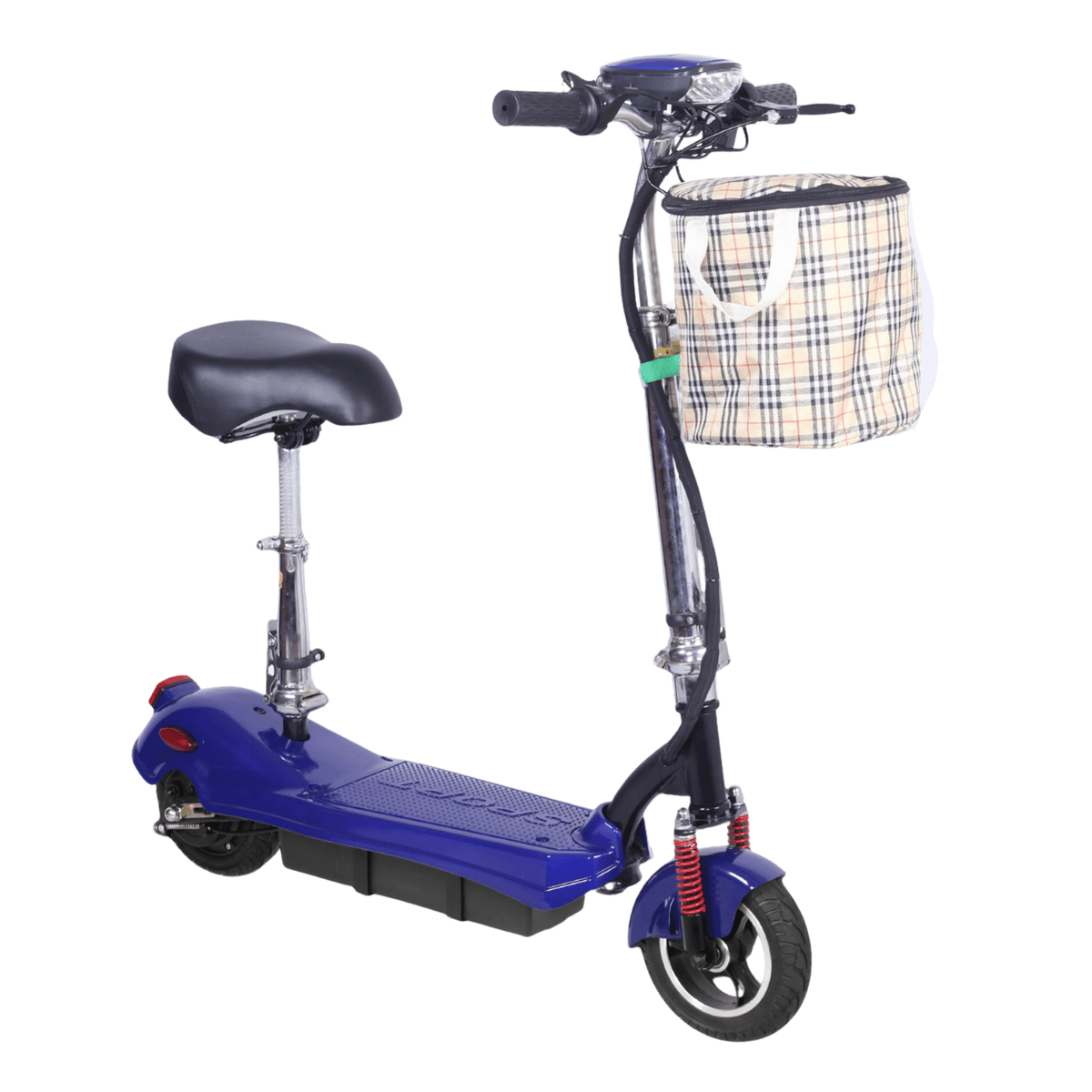 SEEDREAM M5 elsparkcykel sedd från andra sidan i färgen blå