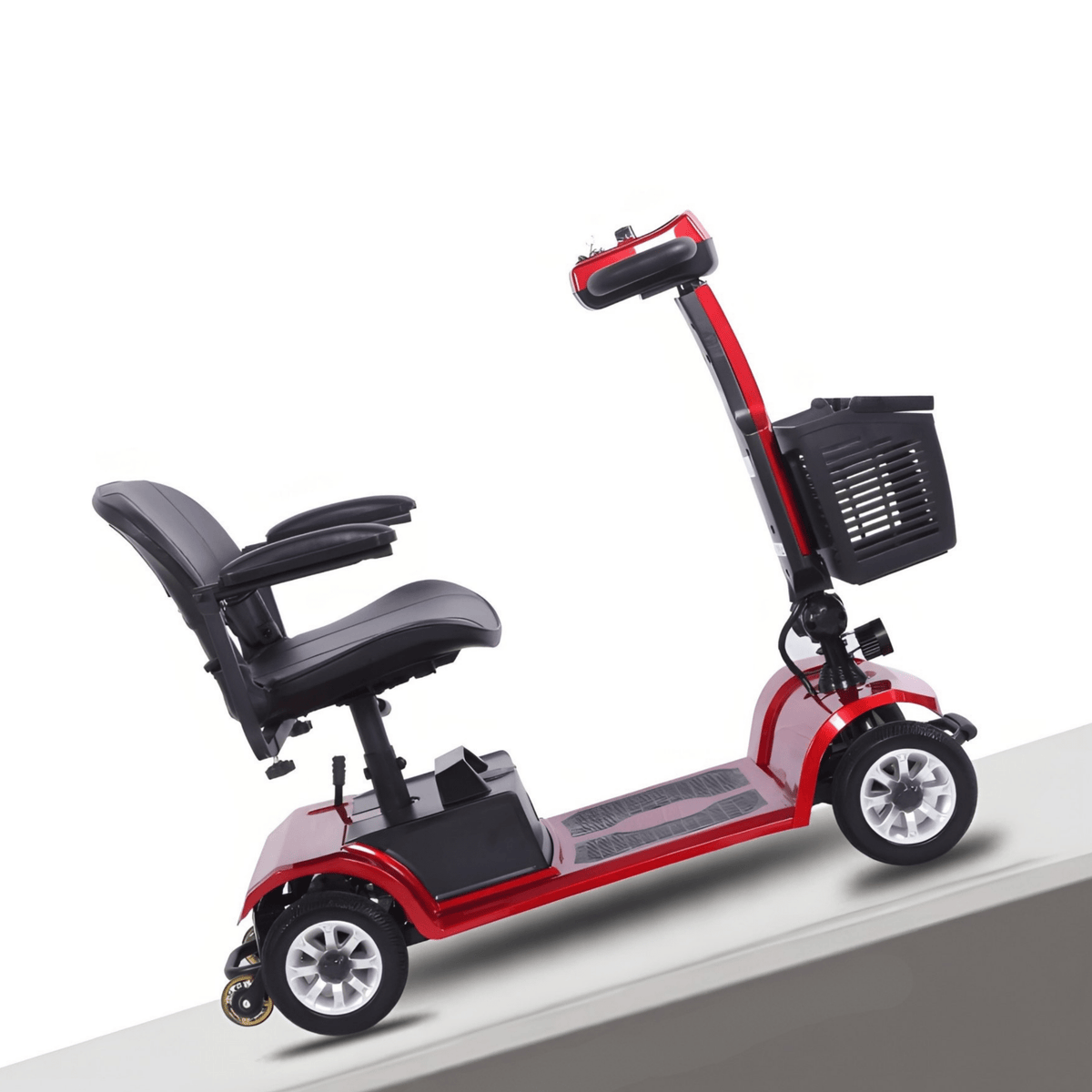 SEEDREAM S-02 permobil sedd från sidan i färgen röd