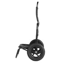 Smart dragvagn för cykel i svart sedd från sidan i handvagnsläge