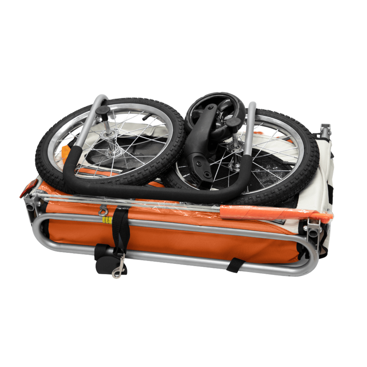 Smart 20303B cykelvagn för husdjur i orange hopfälld
