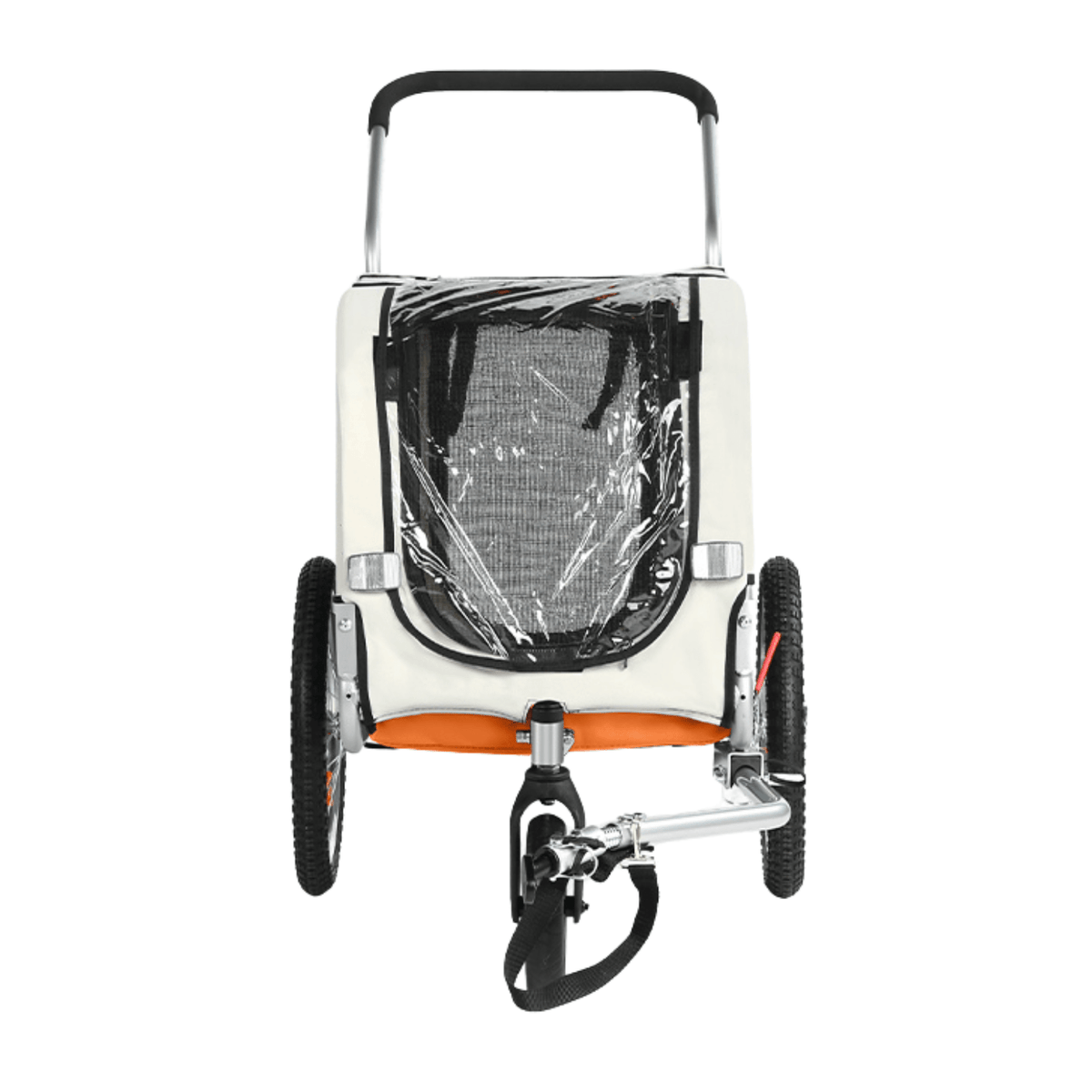 Smart 20303B cykelvagn för husdjur i orange sedd framifrån i promenadläge