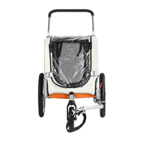 Smart 20303B cykelvagn för husdjur i orange sedd framifrån i promenadläge