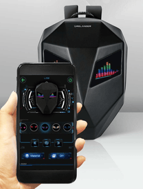 Mobilapp som styr LED-skärmen på ryggsäck Premium Edition