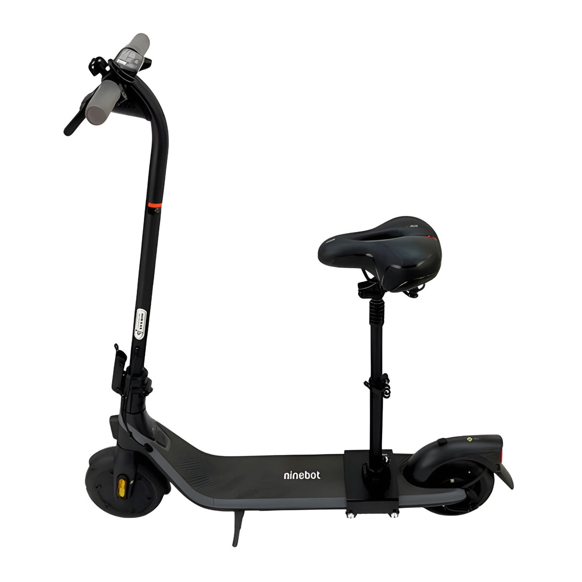 Smart sadel för Ninebot E2/E2 Pro/E2 Plus på elsparkcykeln, sedd från sidan