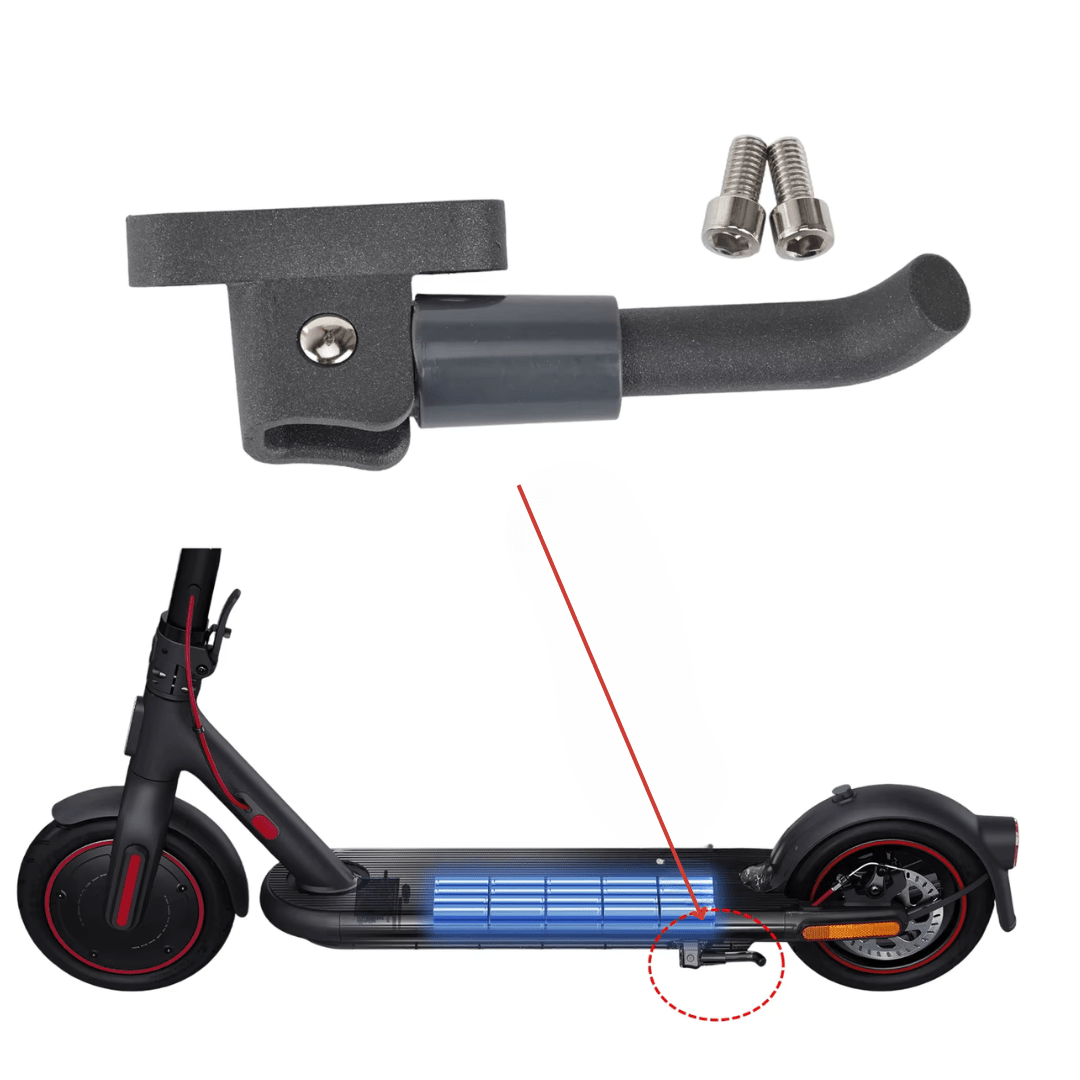 Placering på elsparkcykeln: stödben för Xiaomi 4 Pro