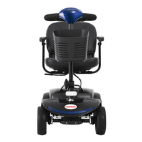Sweetrich S1 Sport permobil rakt framifrån i färgen blå
