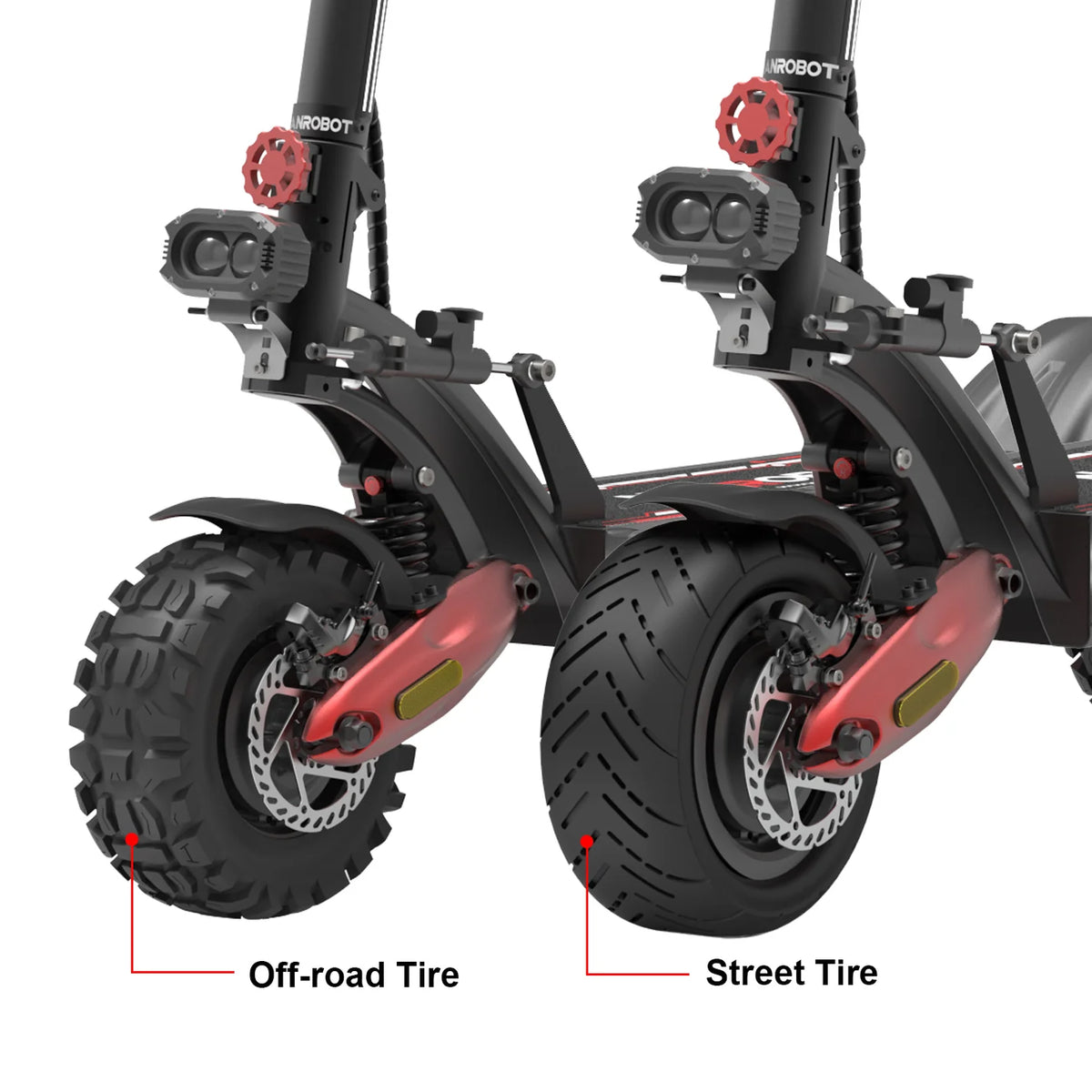 Däcket på Nanrobot LS7+ i närbild
