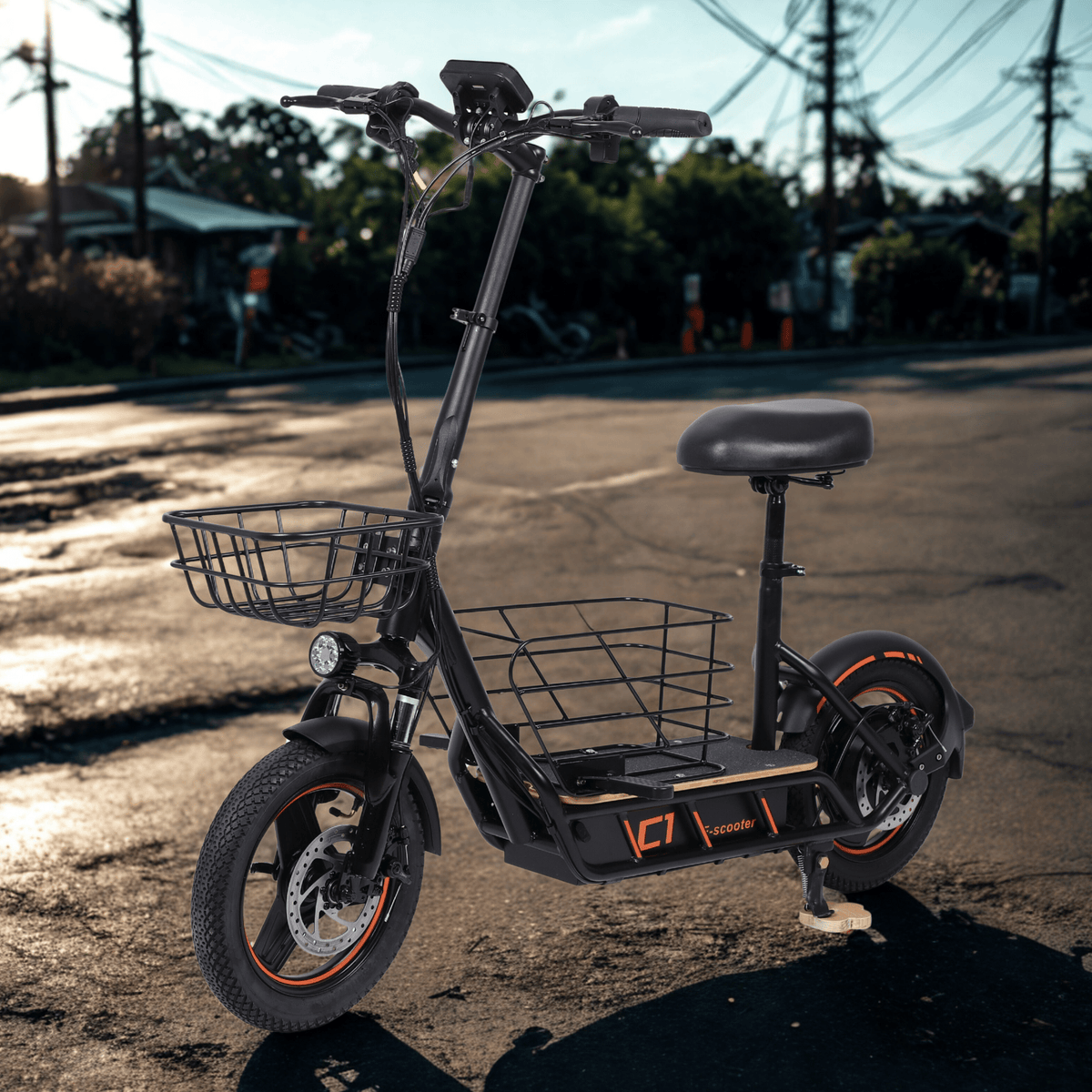 Wheely H14 elsparkcykel snett framifrån