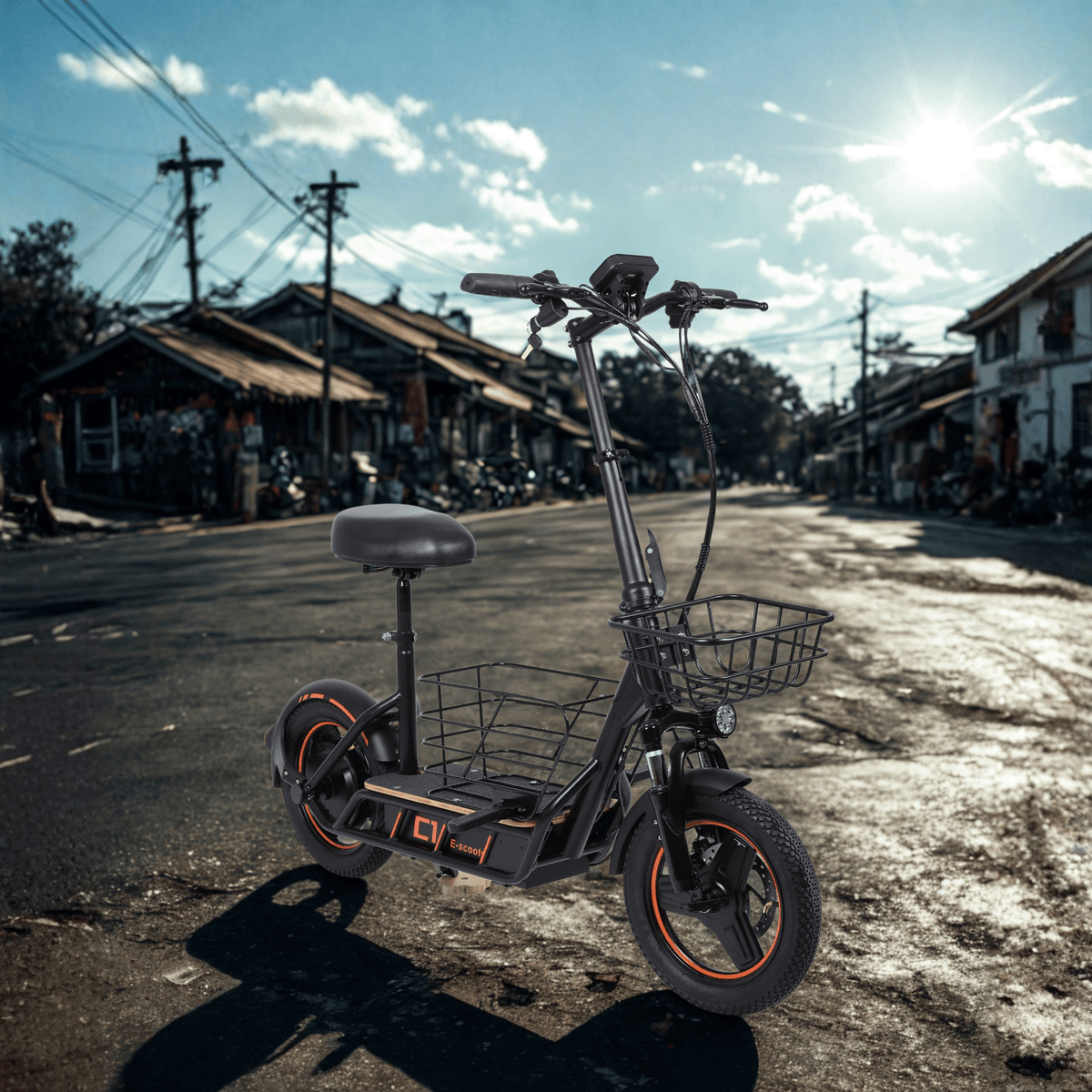 Wheely H14 elsparkcykel snett framifrån