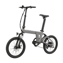 YANGOR H19 hopfällbar elcykel sedd från sidan i färgen grå