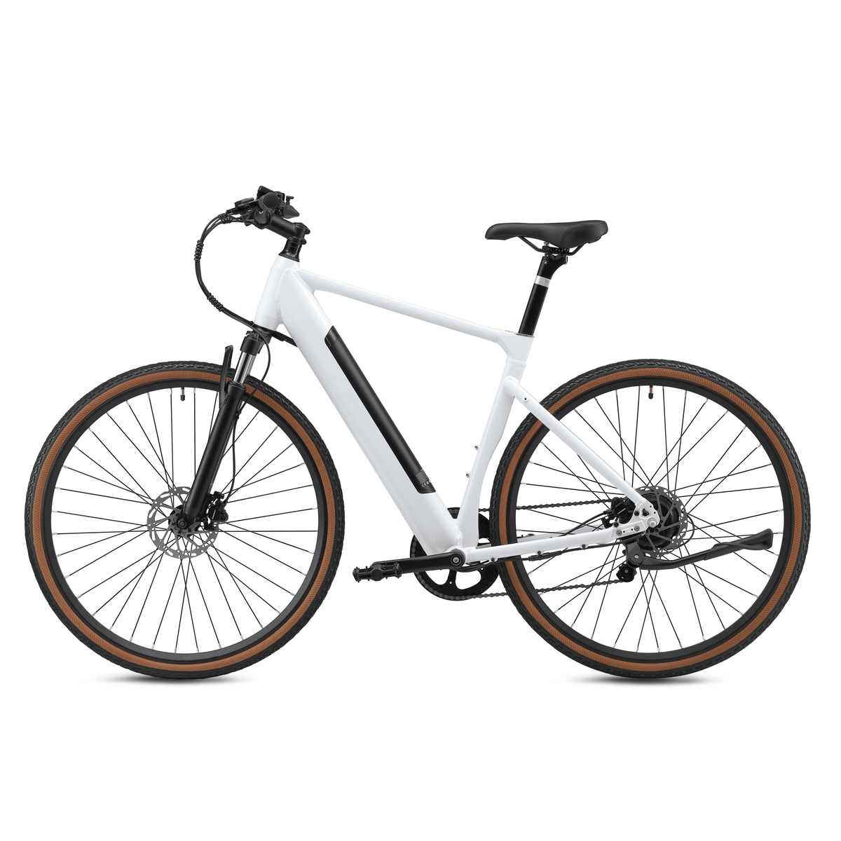 YANGOR H700 elcykel sedd från sidan i färgen vit